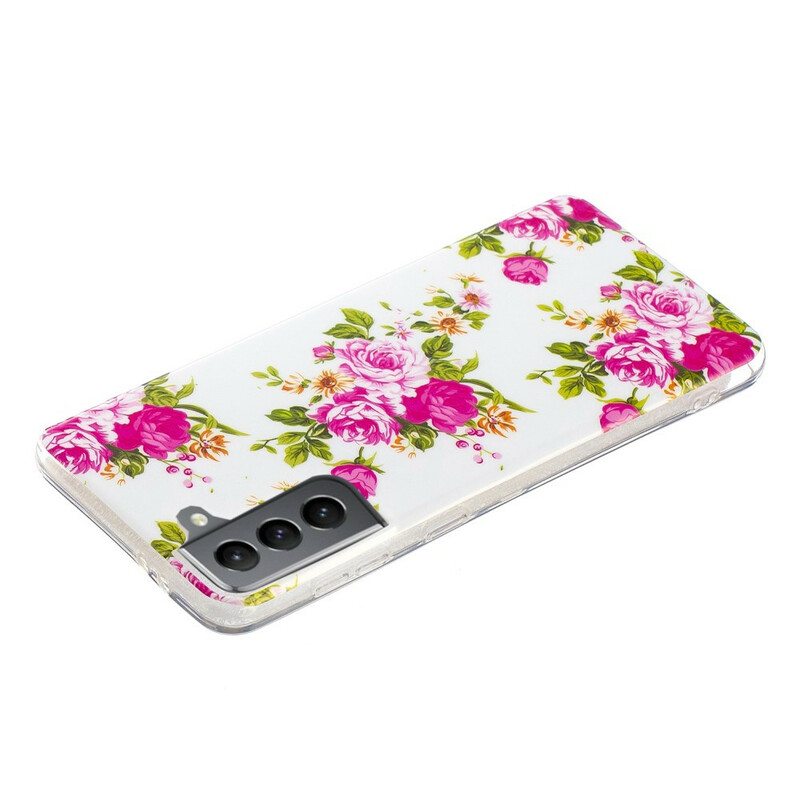 Kuori Samsung Galaxy S21 FE Fluoresoivat Liberty Flowers