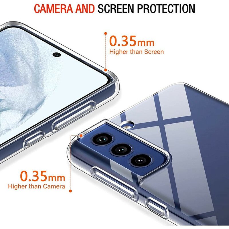 Kuori Samsung Galaxy S21 FE Ja Karkaistu Lasinäyttö