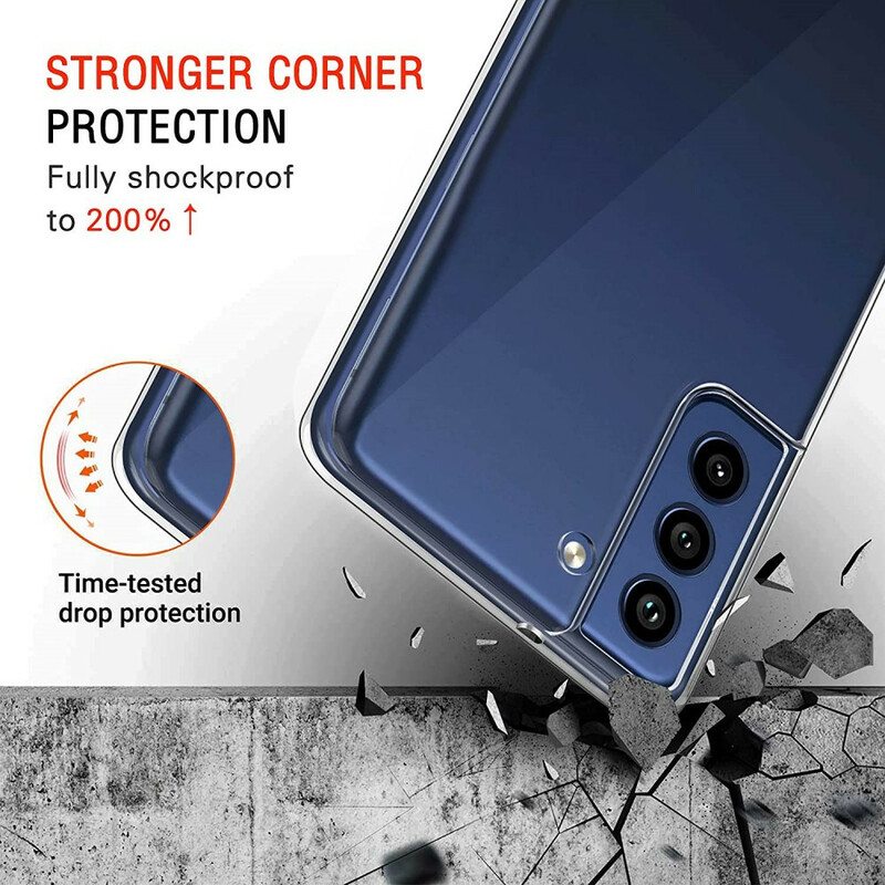 Kuori Samsung Galaxy S21 FE Ja Karkaistu Lasinäyttö