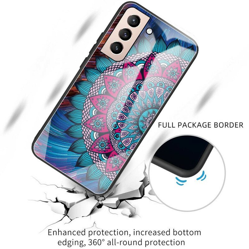 Kuori Samsung Galaxy S21 FE Mandala Karkaistu Lasi