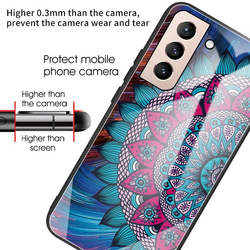 Kuori Samsung Galaxy S21 FE Mandala Karkaistu Lasi