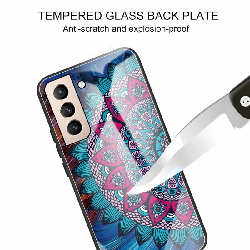 Kuori Samsung Galaxy S21 FE Mandala Karkaistu Lasi