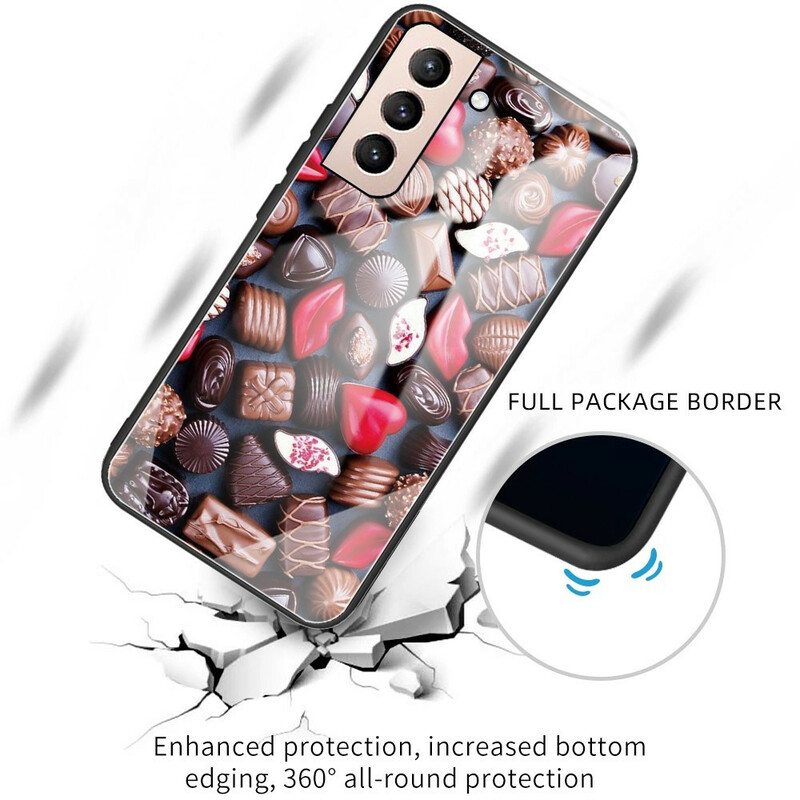 Kuori Samsung Galaxy S21 FE Suklaa Karkaistu Lasi