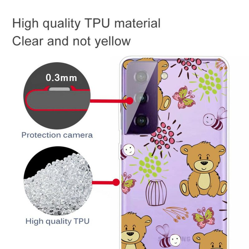 Kuori Samsung Galaxy S21 FE Teddy Bears Toppi