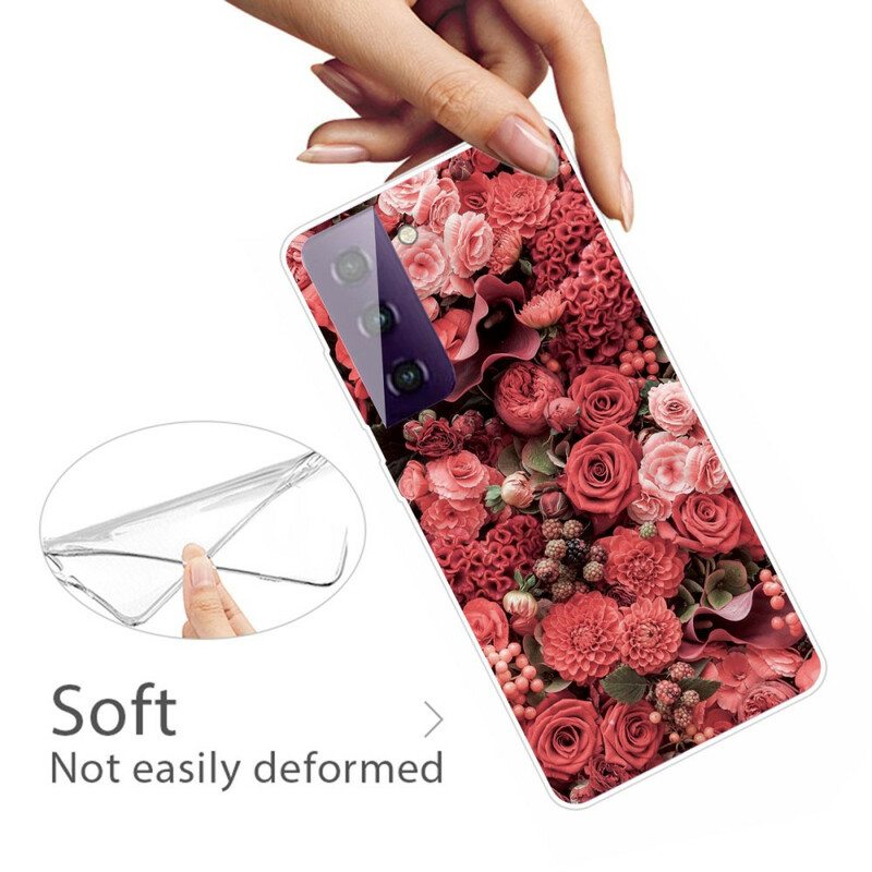 Kuori Samsung Galaxy S21 FE Voimakkaat Kukat