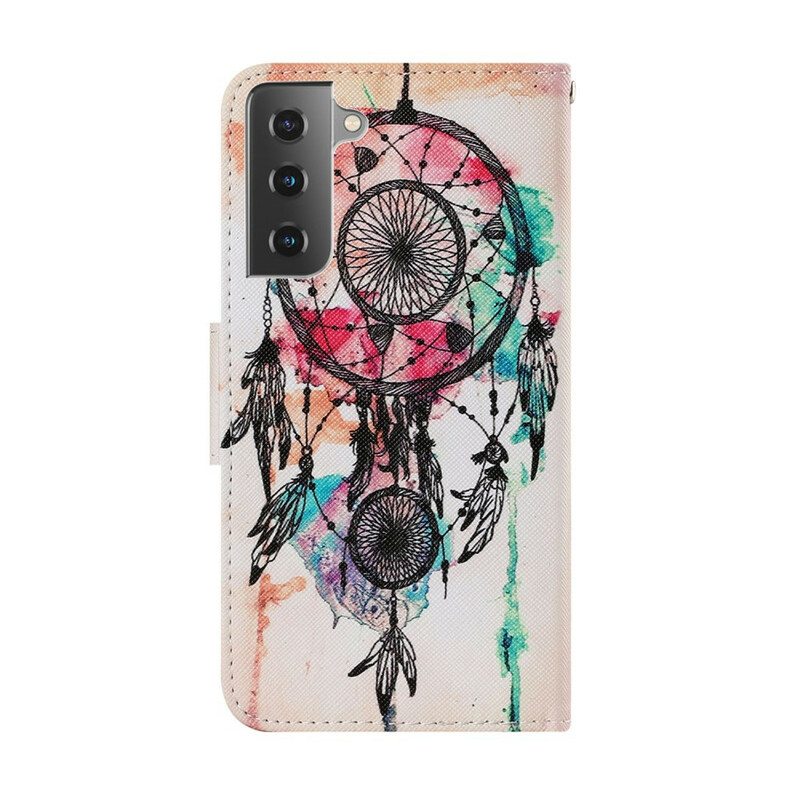 Nahkakotelo Samsung Galaxy S21 FE Dream Catcher Akvarelli
