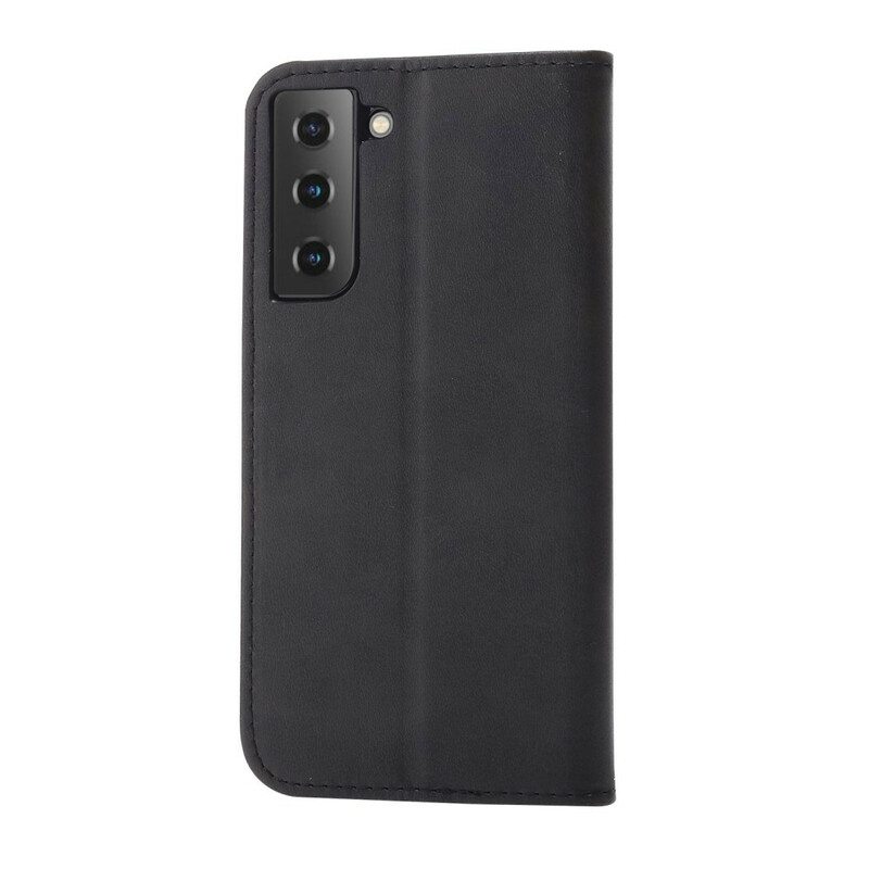 Nahkakotelo Samsung Galaxy S21 FE Keinonahkainen Kissanpentu