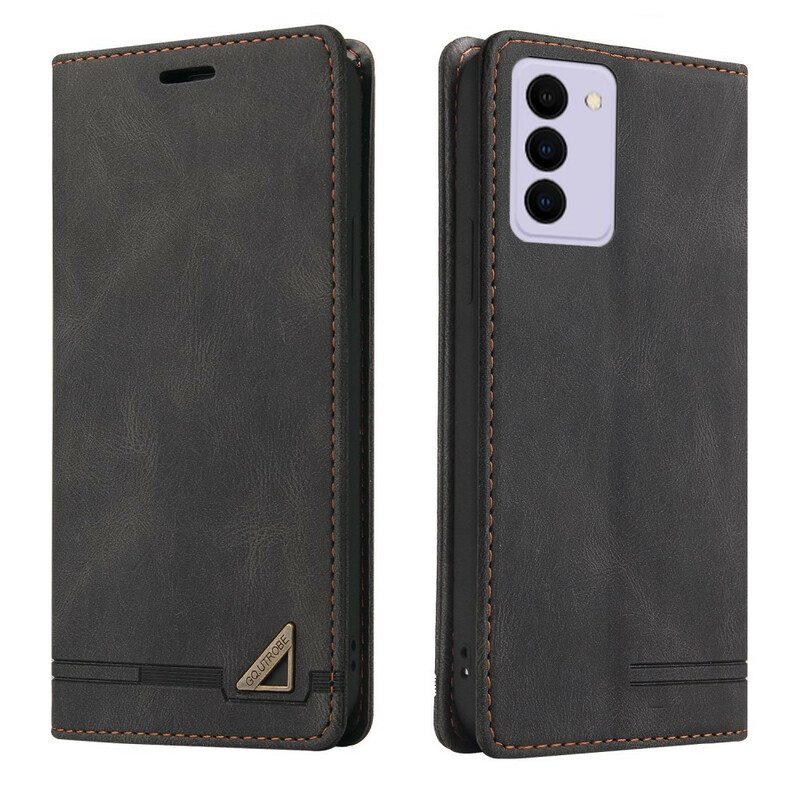 Puhelinkuoret Samsung Galaxy S21 FE Kotelot Flip Keinonahka Gq.utrobe