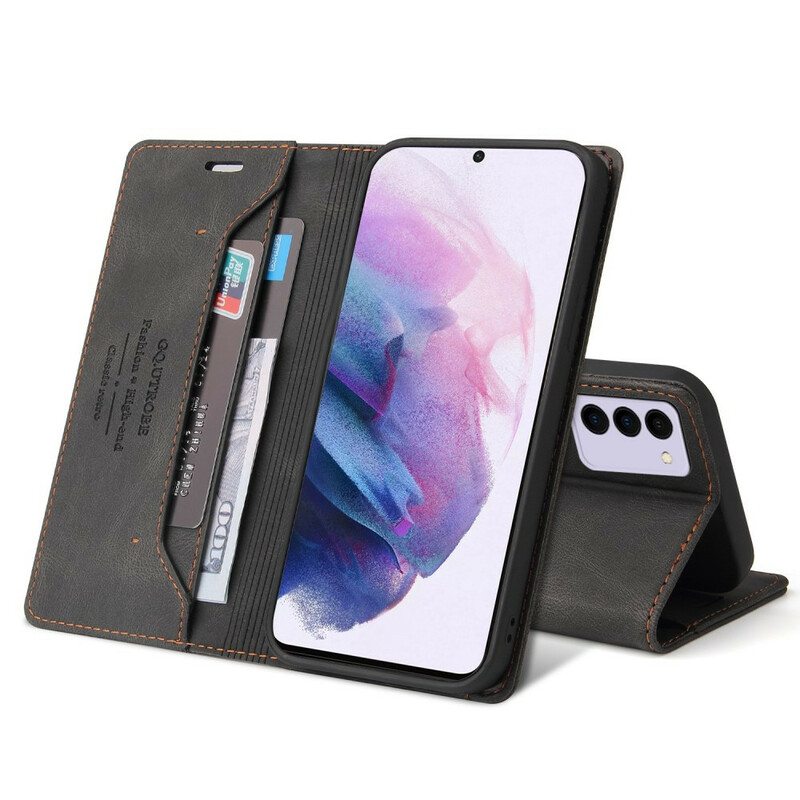 Puhelinkuoret Samsung Galaxy S21 FE Kotelot Flip Keinonahka Gq.utrobe