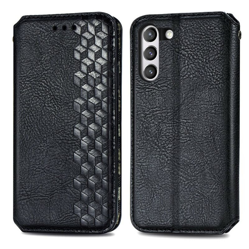 Puhelinkuoret Samsung Galaxy S21 FE Kotelot Flip Nahkaefekti Diamond Texture