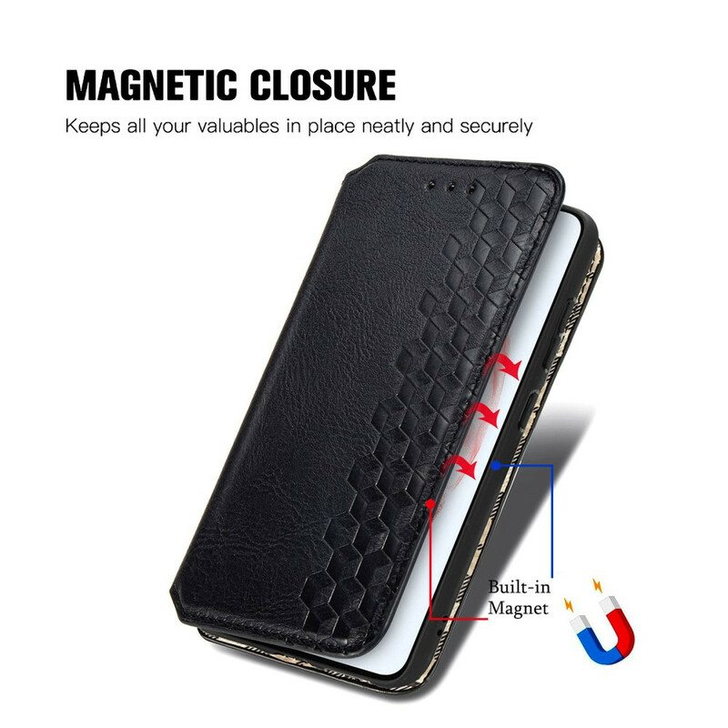 Puhelinkuoret Samsung Galaxy S21 FE Kotelot Flip Nahkaefekti Diamond Texture