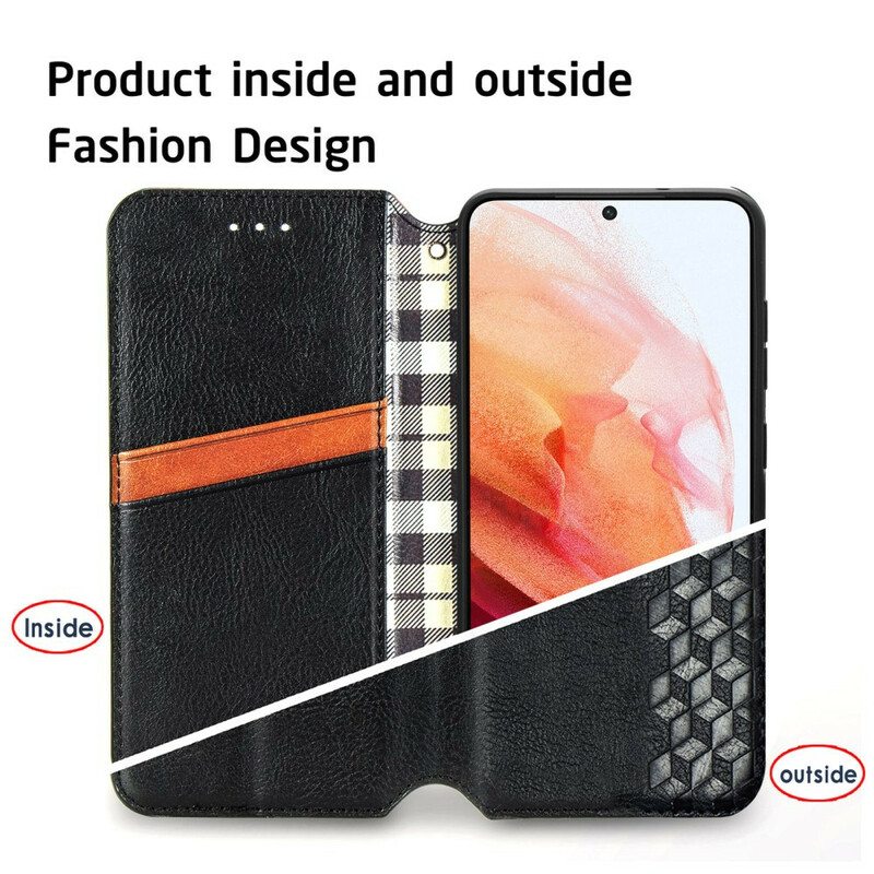 Puhelinkuoret Samsung Galaxy S21 FE Kotelot Flip Nahkaefekti Diamond Texture