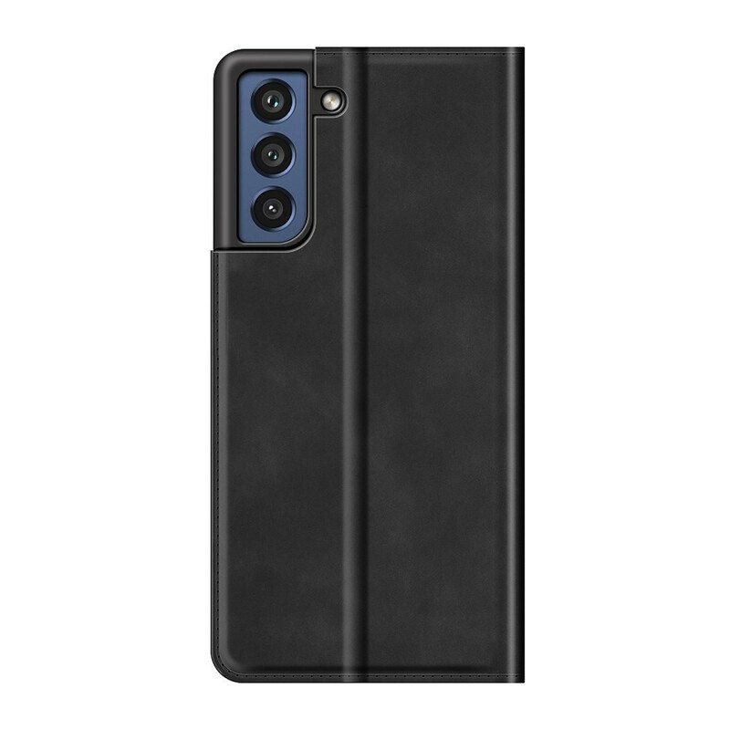 Puhelinkuoret Samsung Galaxy S21 FE Kotelot Flip Pehmeä Nahkaefekti