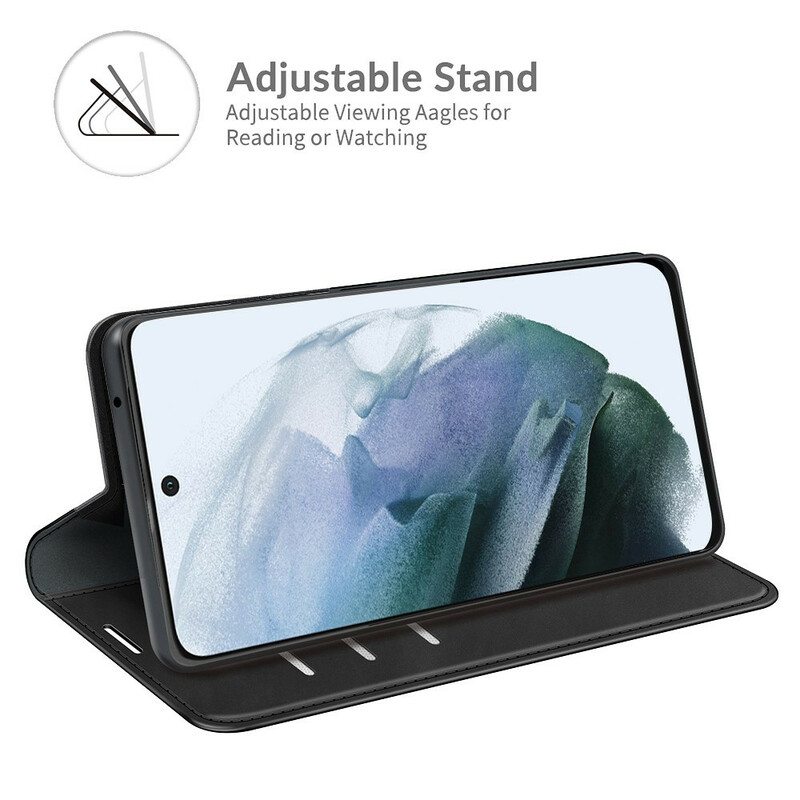 Puhelinkuoret Samsung Galaxy S21 FE Kotelot Flip Pehmeä Nahkaefekti