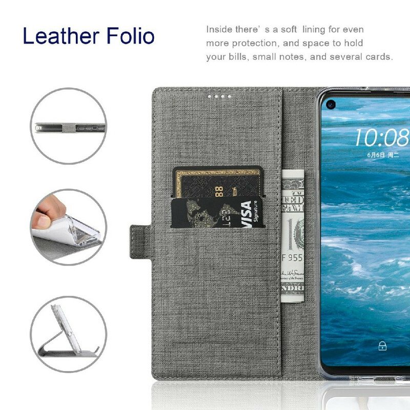 Puhelinkuoret Samsung Galaxy S21 FE Kotelot Flip Teksturoitu