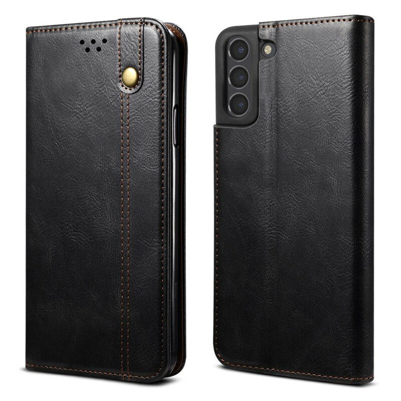 Puhelinkuoret Samsung Galaxy S21 FE Kotelot Flip Vahattua Tekonahkaa