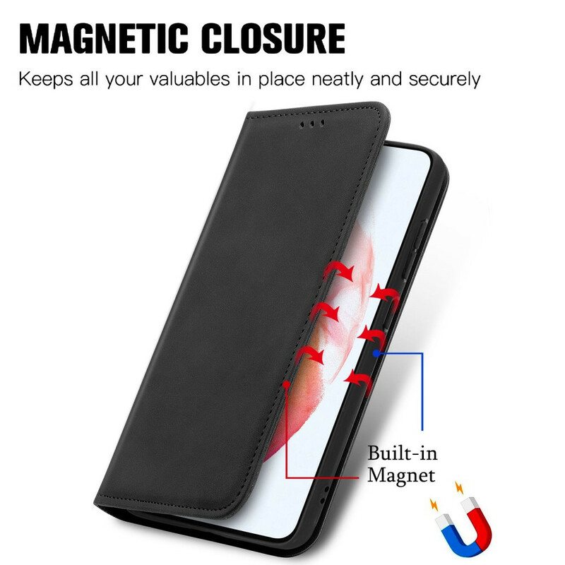 Puhelinkuoret Samsung Galaxy S21 FE Kotelot Flip Vintage Keinonahkaa