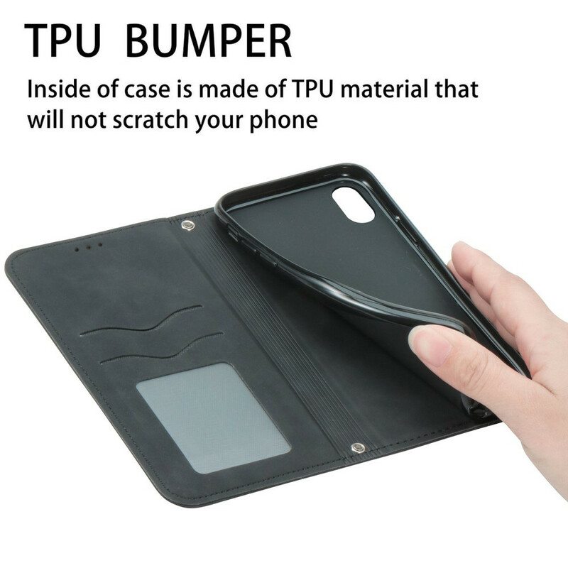Puhelinkuoret Samsung Galaxy S21 FE Kotelot Flip Vintage Keinonahkaa