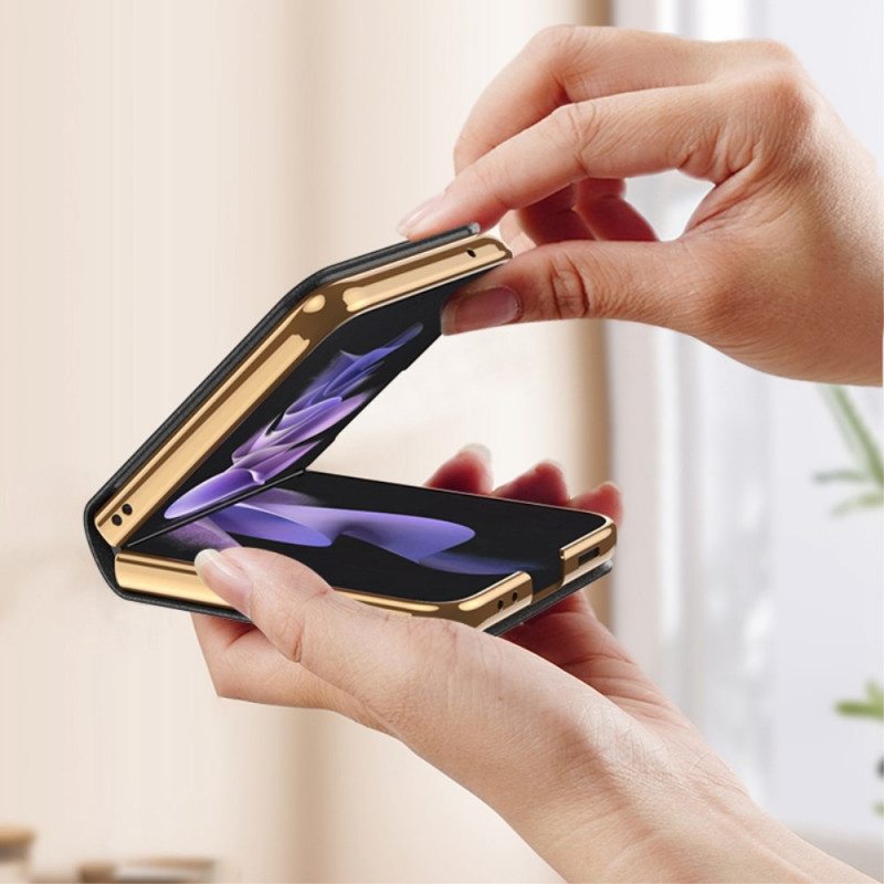 Case Samsung Galaxy Z Flip 3 5G Kotelot Flip Hiilipeiliefekti Ja Tuki