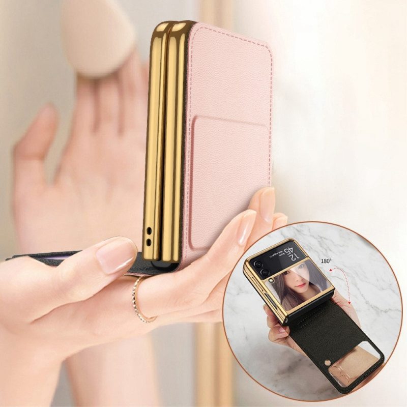 Case Samsung Galaxy Z Flip 3 5G Kotelot Flip Hiilipeiliefekti Ja Tuki
