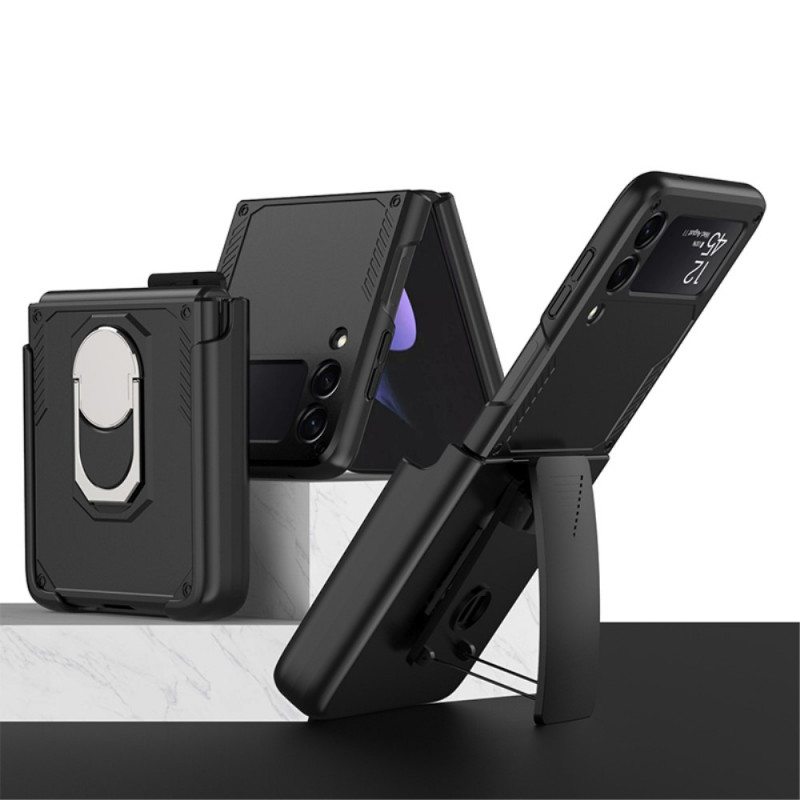Case Samsung Galaxy Z Flip 3 5G Kotelot Flip Sormuksella Ja Pidikkeellä Gkk