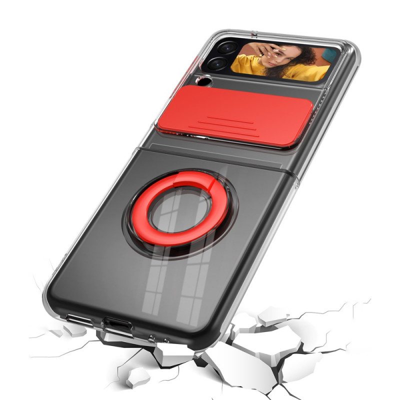Case Samsung Galaxy Z Flip 3 5G Kotelot Flip Valokuvamoduulin Rengas Ja Kansi