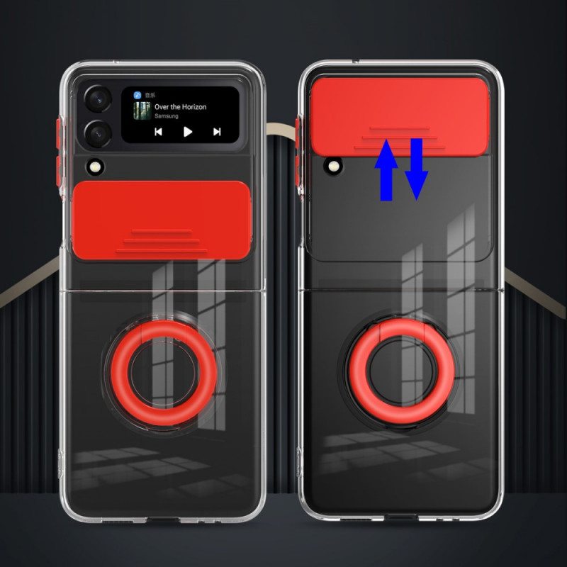 Case Samsung Galaxy Z Flip 3 5G Kotelot Flip Valokuvamoduulin Rengas Ja Kansi
