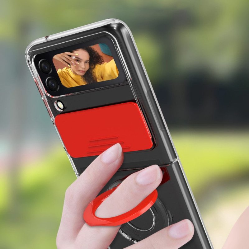 Case Samsung Galaxy Z Flip 3 5G Kotelot Flip Valokuvamoduulin Rengas Ja Kansi