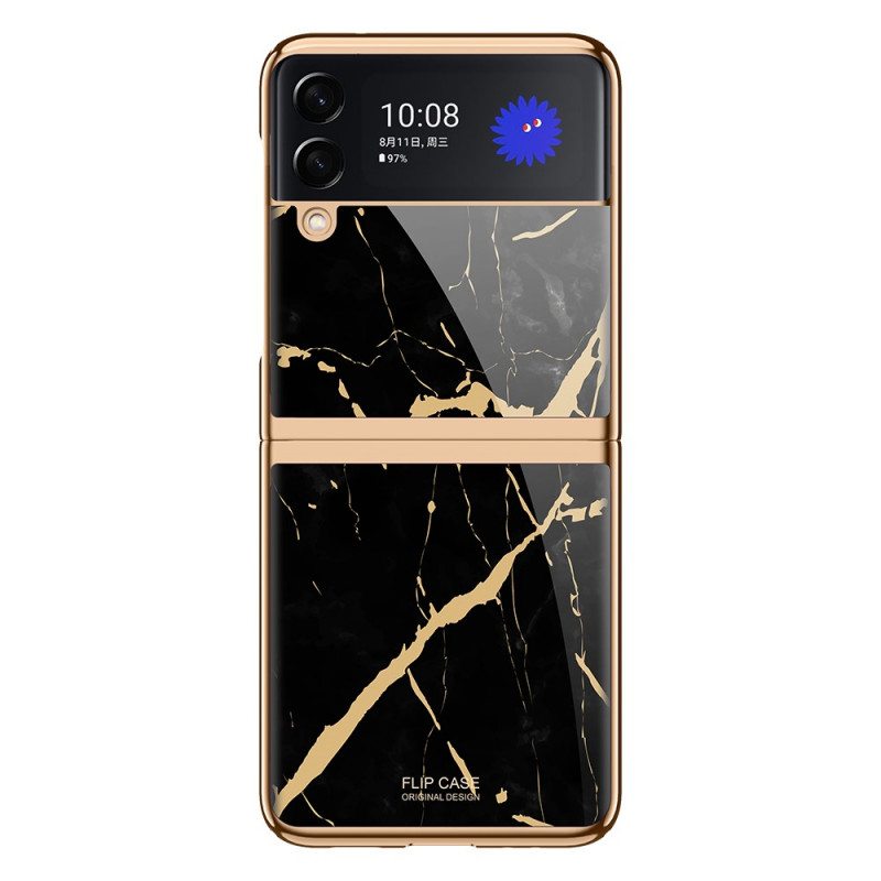 Kuori Samsung Galaxy Z Flip 3 5G Kotelot Flip Marmori Tyyli