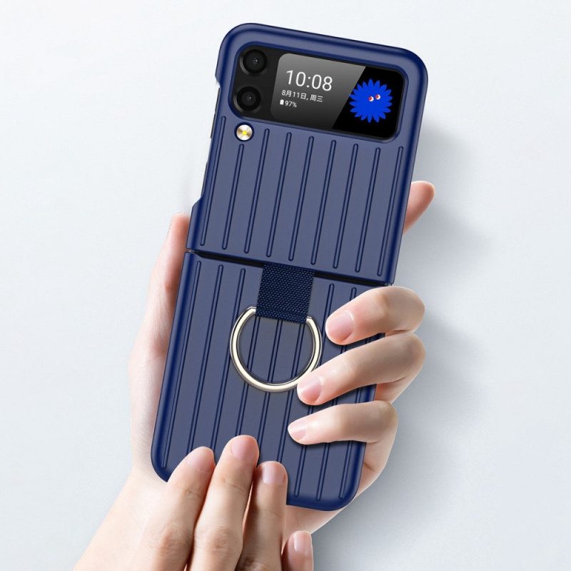 Kuori Samsung Galaxy Z Flip 3 5G Kotelot Flip Matkalaukun Muotoilu Renkaalla