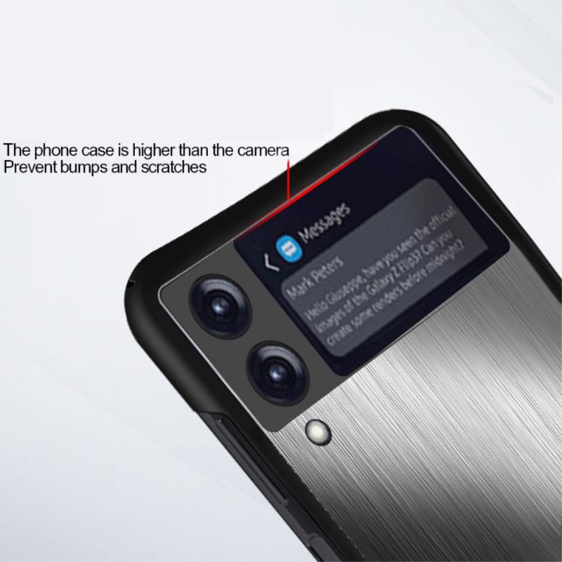 Kuori Samsung Galaxy Z Flip 3 5G Kotelot Flip Ruostumaton Harjattu