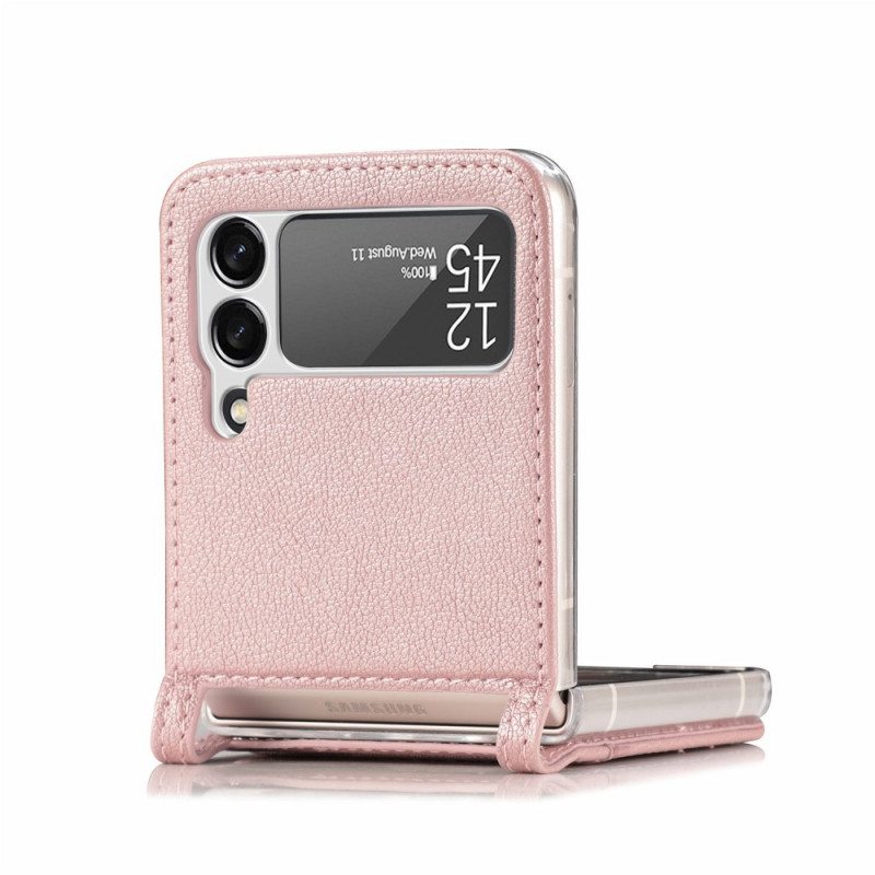 Kuori Samsung Galaxy Z Flip 3 5G Kotelot Flip Tekstuurinahkainen Korttikotelo