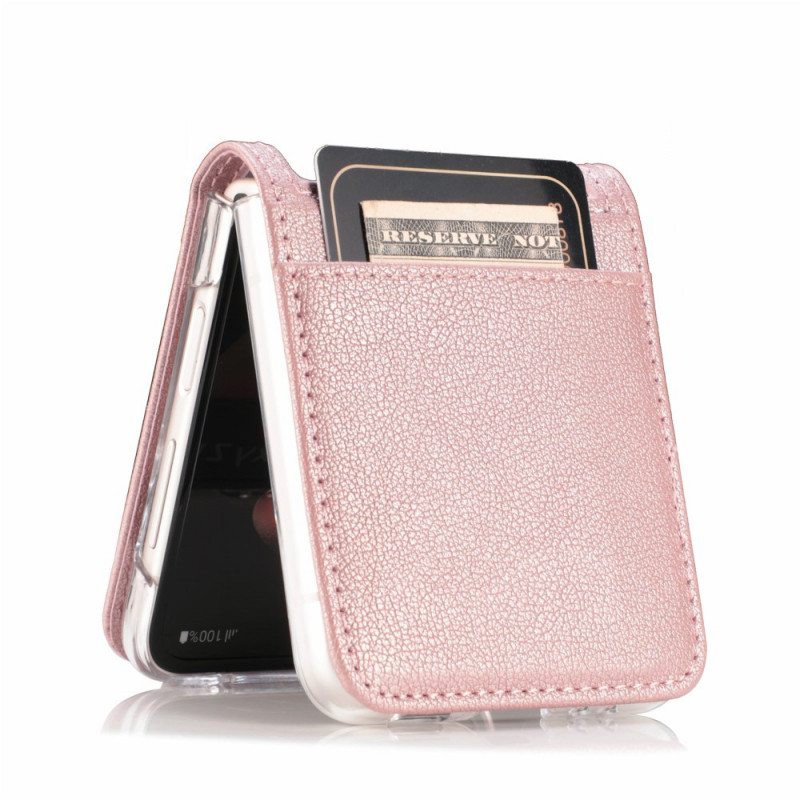 Kuori Samsung Galaxy Z Flip 3 5G Kotelot Flip Tekstuurinahkainen Korttikotelo