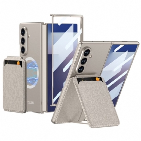 Kuori Samsung Galaxy Z Fold 7 Irrotettava Korttikotelo Ja Integroitu Jalusta