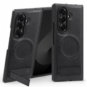 Kuori Samsung Galaxy Z Fold 7 Magsafe-nahkaefekti Ja Jalusta