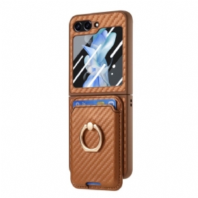 Kuori Samsung Galaxy Z Flip 7 Fe Hiilikuituinen Korttikotelo