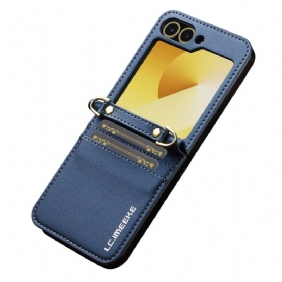 Kuori Samsung Galaxy Z Flip 7 Fe Korttikotelo Ja Pitkä Hihna