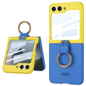 Kuori Samsung Galaxy Z Flip 7 Fe Magneettinen Saranasuoja Ja Kaksivärinen Jalusta Suojakuori