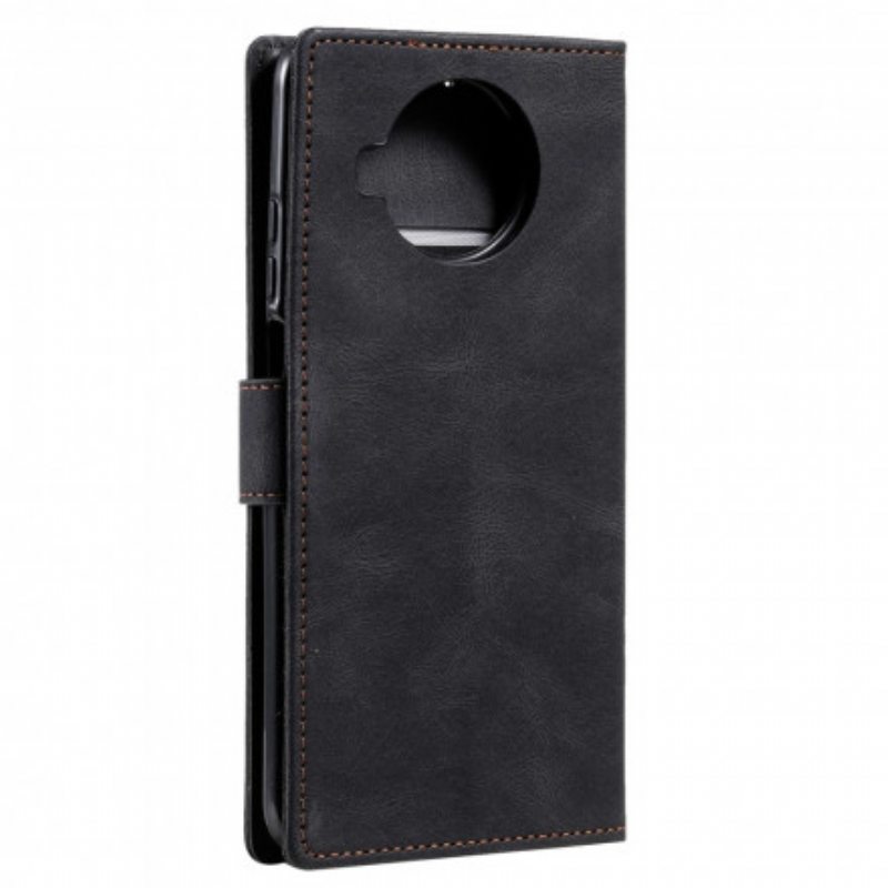 Flip Case Xiaomi Mi 10T Lite Kaksiväriset Keinonahkaiset Niitit