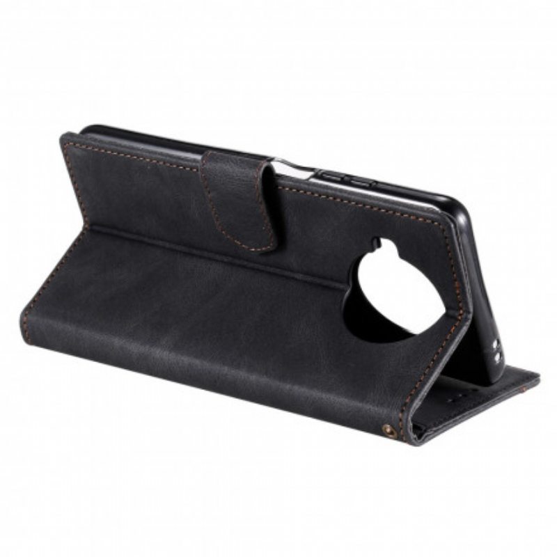 Flip Case Xiaomi Mi 10T Lite Kaksiväriset Keinonahkaiset Niitit