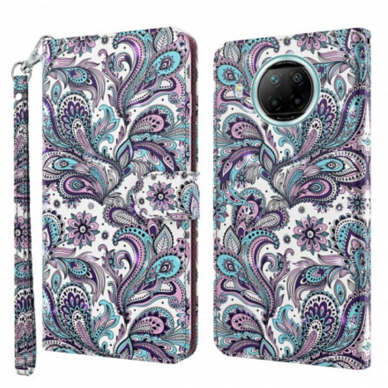 Flip Case Xiaomi Mi 10T Lite Vaaleita Kukkakuvioita