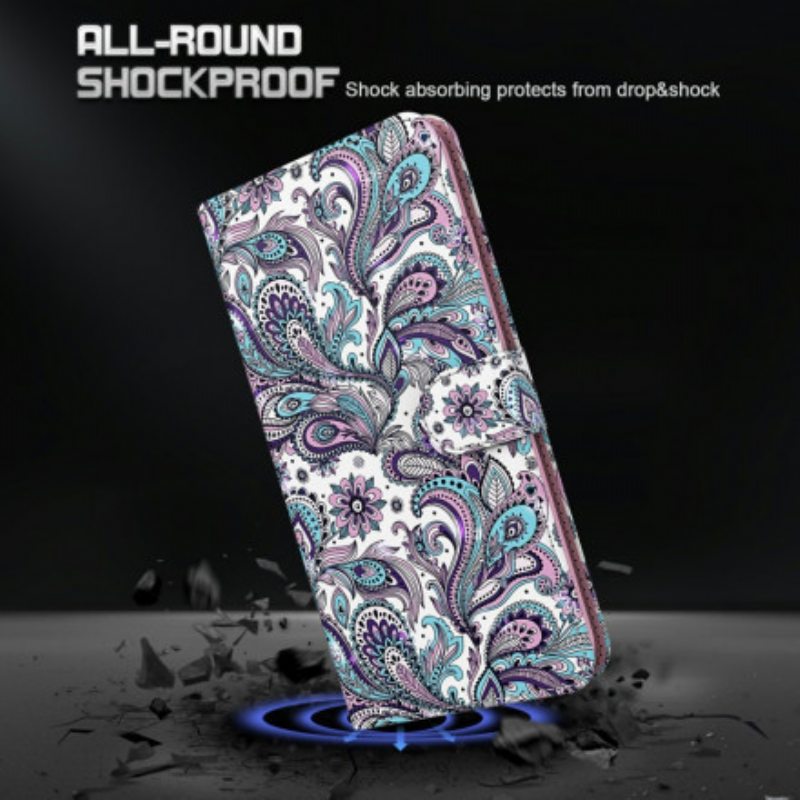 Flip Case Xiaomi Mi 10T Lite Vaaleita Kukkakuvioita