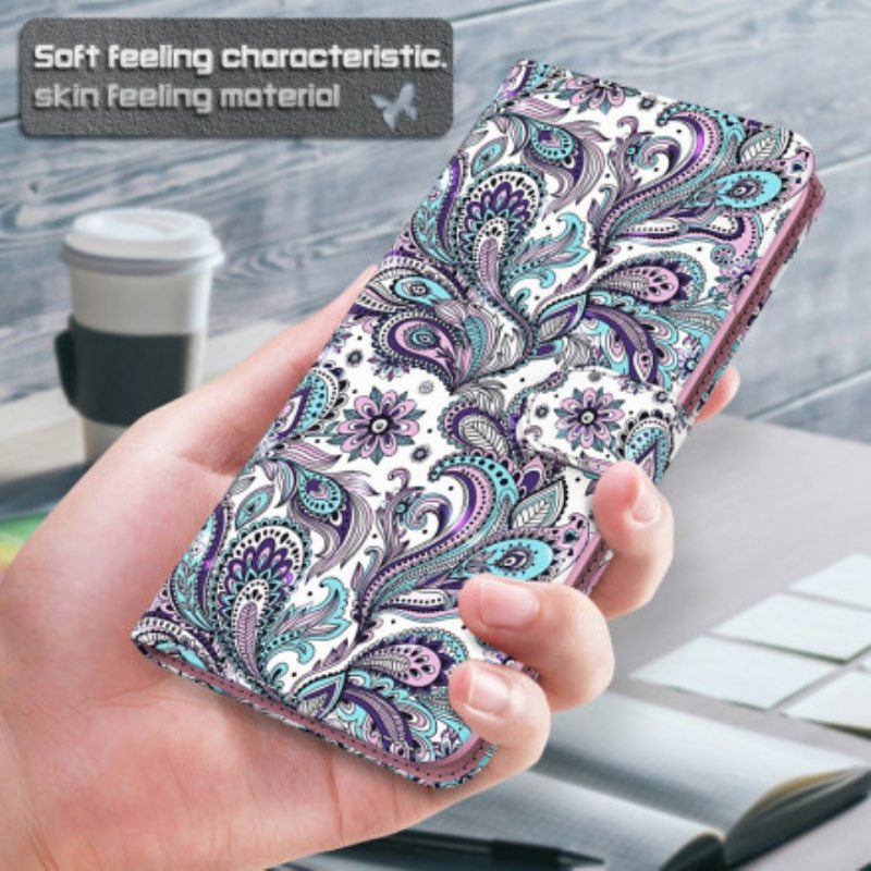 Flip Case Xiaomi Mi 10T Lite Vaaleita Kukkakuvioita