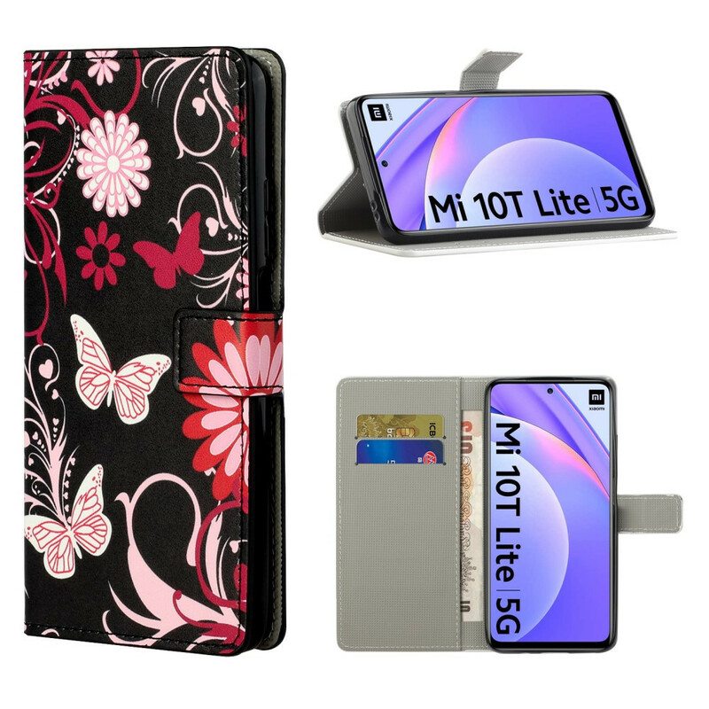 Kotelot Xiaomi Mi 10T Lite Perhosia Ja Kukkia