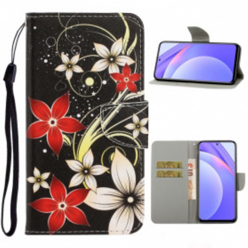 Kotelot Xiaomi Mi 10T Lite Suojaketju Kuori Värikkäitä Strappy-kukkia