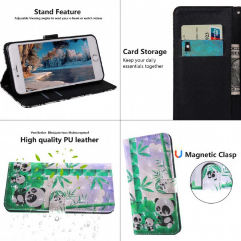Nahkakotelo Xiaomi Mi 10T Lite Pandan Perhe