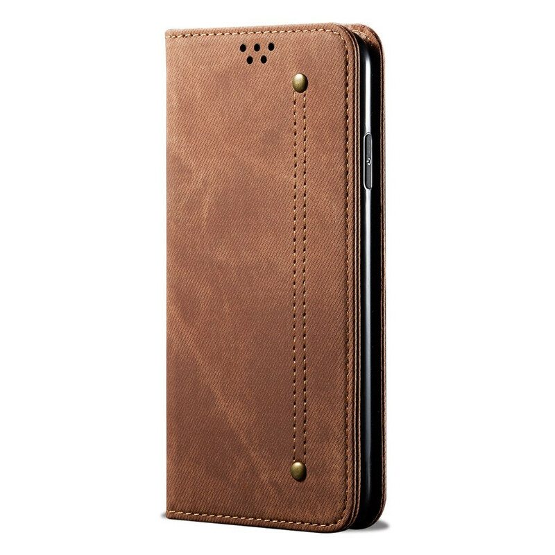 Puhelinkuoret Xiaomi Mi 10T Lite Kotelot Flip Denim Kangas