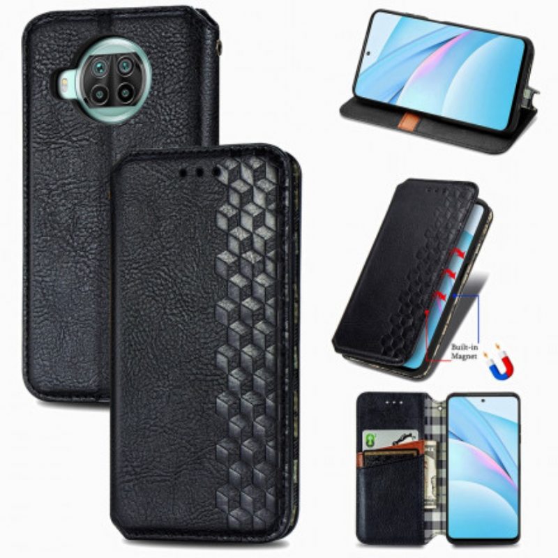 Puhelinkuoret Xiaomi Mi 10T Lite Kotelot Flip Nahkaefekti Diamond Texture