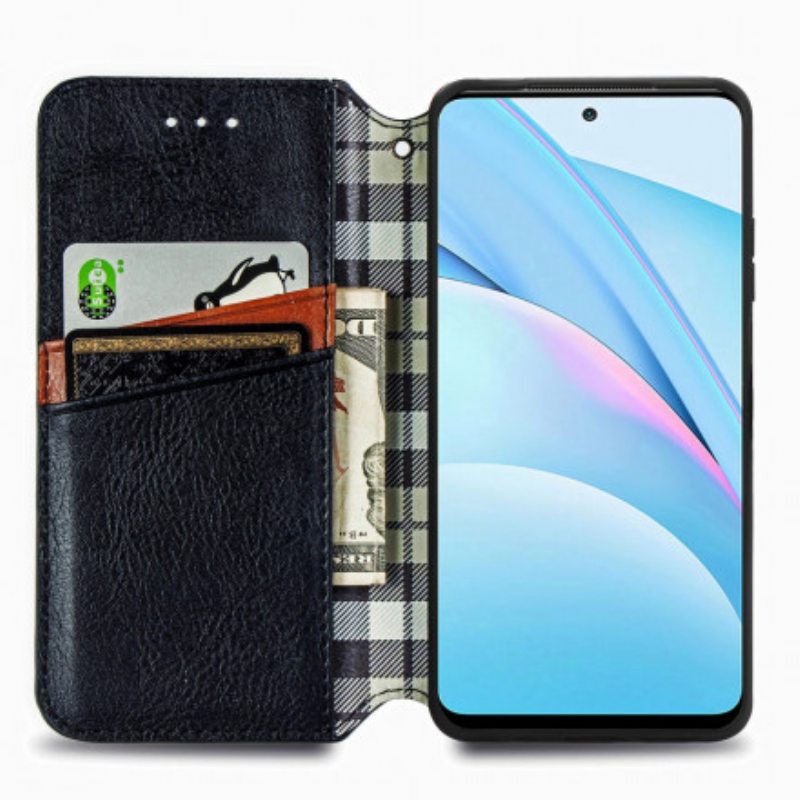 Puhelinkuoret Xiaomi Mi 10T Lite Kotelot Flip Nahkaefekti Diamond Texture