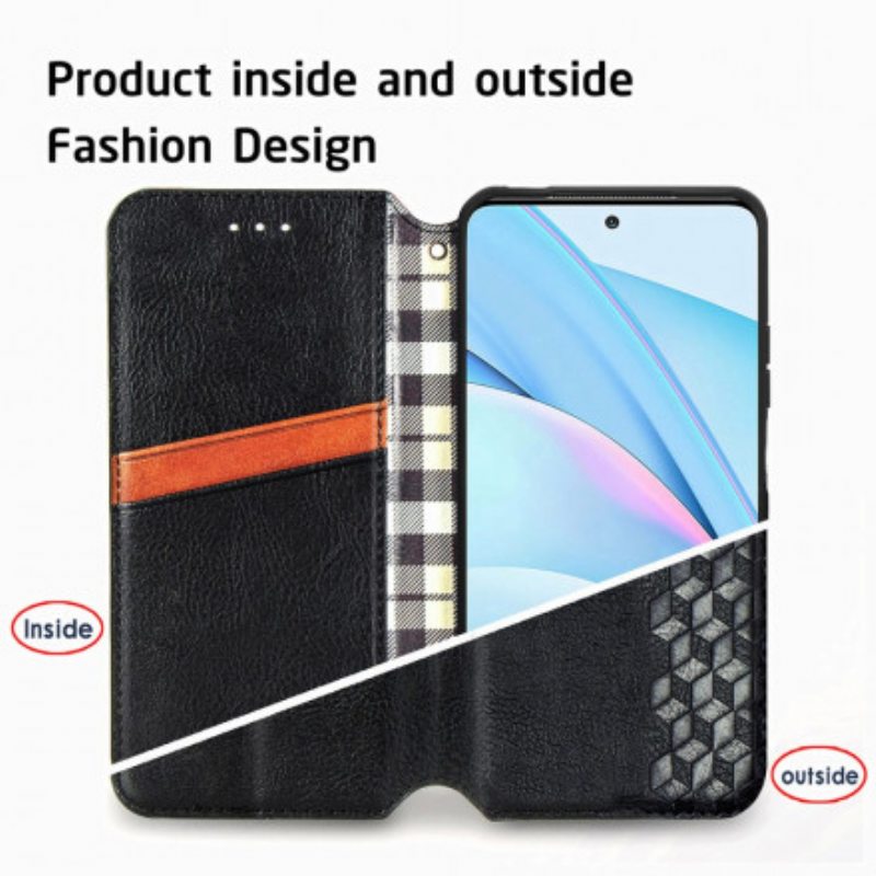 Puhelinkuoret Xiaomi Mi 10T Lite Kotelot Flip Nahkaefekti Diamond Texture
